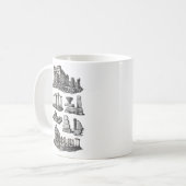 Oude ruïnes en archeologische vindplaatsen koffiemok (Voorkant links)