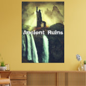 Oude ruïnes fantasie landschap canvas afdruk (Insitu (Woonkamer))