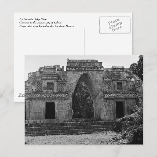Oude ruïnes: Gateway to Labna, Yucatan, Mexico Briefkaart (Voorkant / Achterkant)