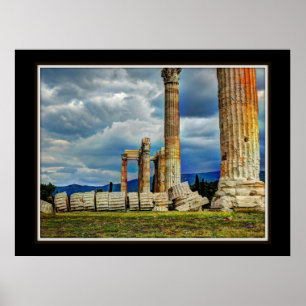 Oude ruïnes in Athene Griekenland Poster