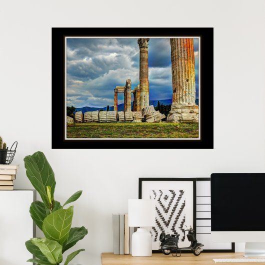 Oude ruïnes in Athene Griekenland Poster (Thuiskantoor)