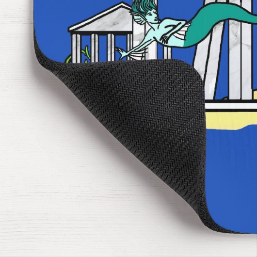 Oude ruïnes onder water muismat (Hoek)