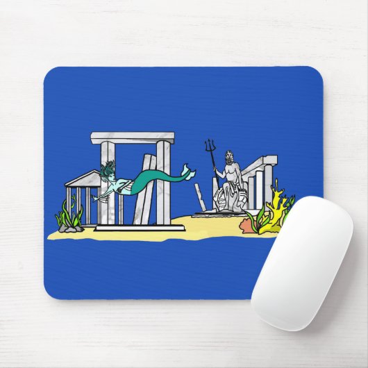 Oude ruïnes onder water muismat (Met muis)