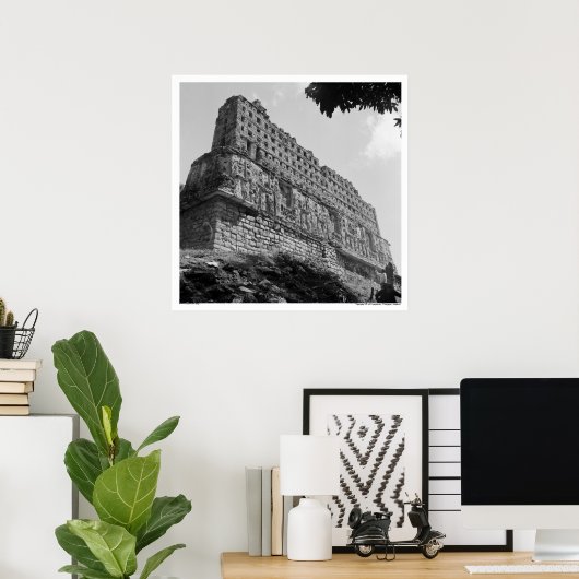 Oude ruïnes: tempel 33 van Yaxchilan Poster (Thuiskantoor)