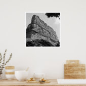 Oude ruïnes: tempel 33 van Yaxchilan Poster (Keuken)