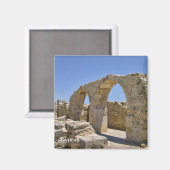 Oude ruïnes van Cyprus Magneet (Voorkant / Achterkant)