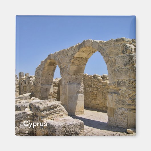 Oude ruïnes van Cyprus Magneet (Voorkant)