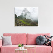 Oude ruïnes van Machu Picchu met Andes Canvas Afdruk (Insitu (Woonkamer))