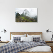 Oude ruïnes van Machu Picchu met Andes Canvas Afdruk (Insitu (Slaapkamer))