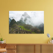 Oude ruïnes van Machu Picchu met Andes Canvas Afdruk (Insitu (Woonkamer))