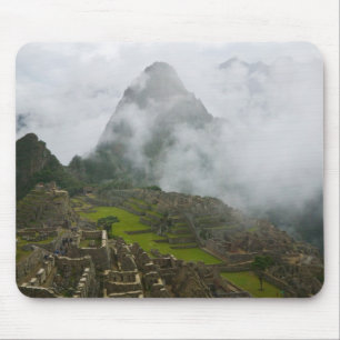 Oude ruïnes van Machu Picchu met Andes Muismat