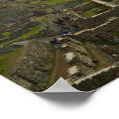 Oude ruïnes van Machu Picchu met Andes Poster (Hoek)