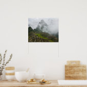 Oude ruïnes van Machu Picchu met Andes Poster (Keuken)