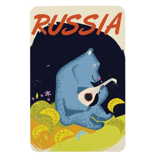 Oude Rusland Beer-reisposter Magneet (Verticaal)