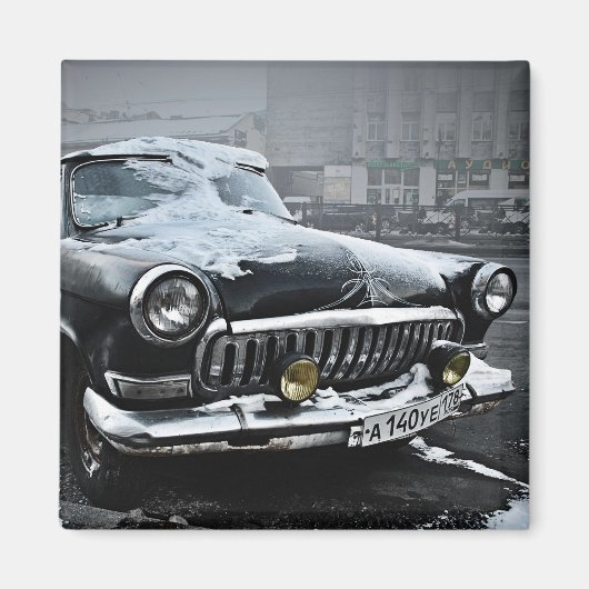 Oude Russische auto Magneet (Voorkant)