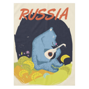 Oude Russische Beer-reisposter Tafelkleed