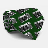 Oude Russische camera - Donkergroen Stropdas (Opgerold)