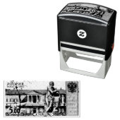 Oude Russische postzegel Zelfinktende Stempel (In situ)