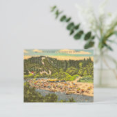 Oude Russische Rivier Strand Postkaart (Staand voorkant)