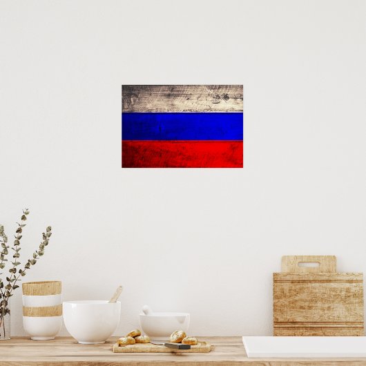 Oude Russische vlag Poster (Keuken)