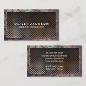 Oude Rusted Metal-rand | Geperforeerd metaal Visitekaartje (Voorkant / Achterkant)