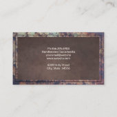 Oude Rusted Metal-rand Visitekaartje (Achterkant)