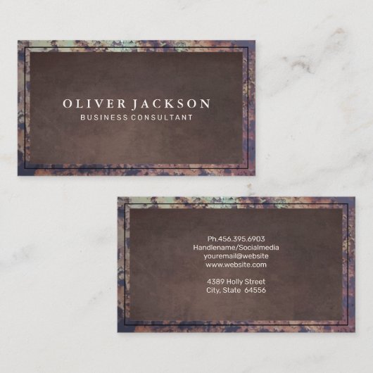 Oude Rusted Metal-rand Visitekaartje (Voorkant / Achterkant)