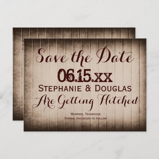 Oude Rustic Barn Wood Sparen de Briefkaarten van d (Voorkant / Achterkant)