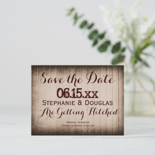 Oude Rustic Barn Wood Sparen de Briefkaarten van d (Staand voorkant)