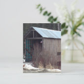 Oude Rustic Covered Bridge Briefkaart (Staand voorkant)