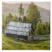 Oude Rustic Mountain Cabin Summer Tegeltje (Voorkant)