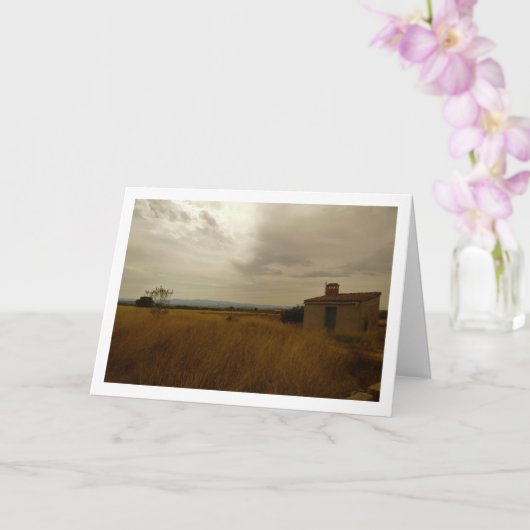 Oude rustieke boerderij landschap kaart (Orchidee)