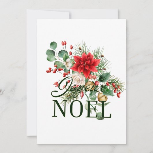 Oude Rustieke Franse Joyeux Noel Kaart (Voorkant)