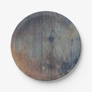 Oude rustieke houten schuur bruiloft papieren bordje