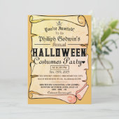 Oude rustieke Piraten Halloween Kostuum Feest Kaart (Staand voorkant)