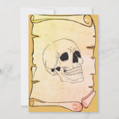 Oude rustieke Piraten Halloween Kostuum Feest Kaart (Achterkant)