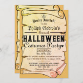 Oude rustieke Piraten Halloween Kostuum Feest Kaart (Voorkant / Achterkant)