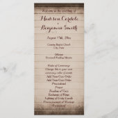 Oude rustieke schuur hout bruiloft programma Sjabl Programmakaart (Voorkant)