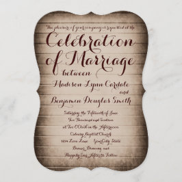 Oude rustieke schuur hout land bruiloft uitnodigin kaart