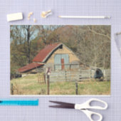 Oude rustieke schuur landelijk Georgië Tissuepapier (Craft)