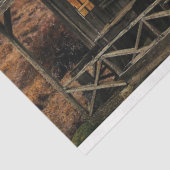 Oude Rustige Barnwood Cabin - ontkoppelingsmuur -  Tissuepapier (Detail)