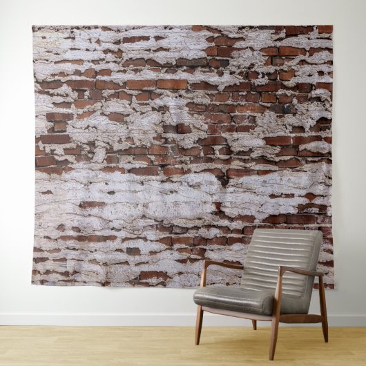 Oude Rustige blootgestelde Rough Red Brick Party a Wandkleed (In Situ (horizontaal))