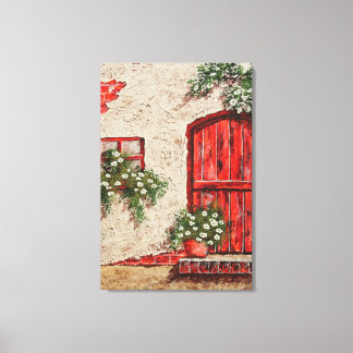 Oude Rustige Faux Canvas afdrukken