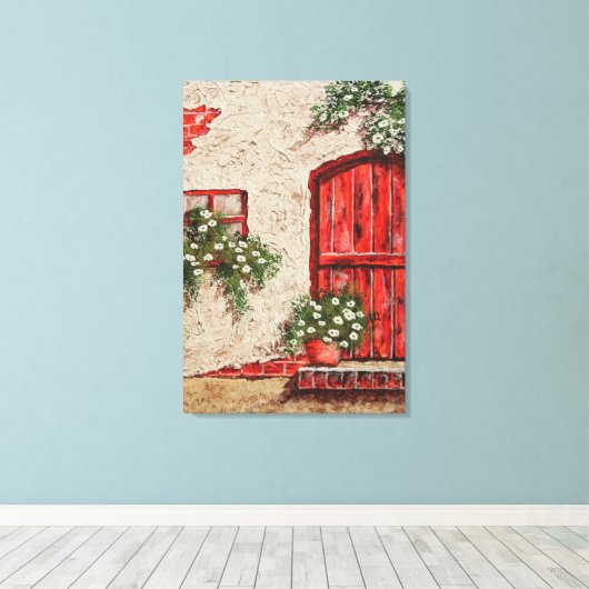 Oude Rustige Faux Canvas afdrukken (Insitu (Houten vloer))