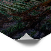 Oude Rustische  Oranje bruine Barn Sunset Poster (Hoek)