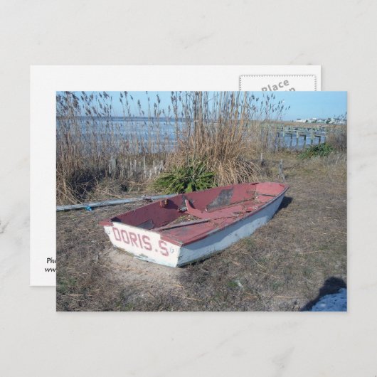 Oude Rustische Row Boat Briefkaart (Voorkant / Achterkant)