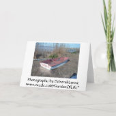 Oude Rustische Row Boat Kaart (Achterkant)