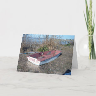 Oude Rustische Row Boat Kaart