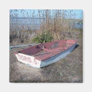 Oude Rustische Row Boat Magneet
