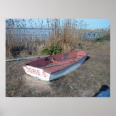 Oude Rustische Row Boat Poster (Voorkant)